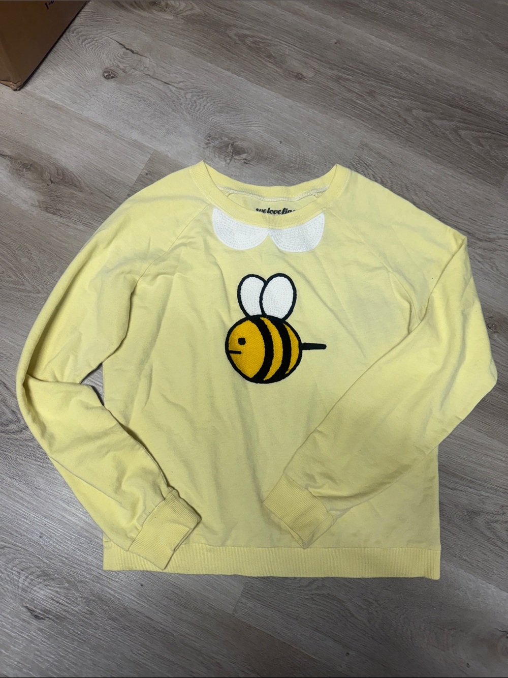 Adult Yellow Bee Sweatshirt Top, bee and puppy cat.